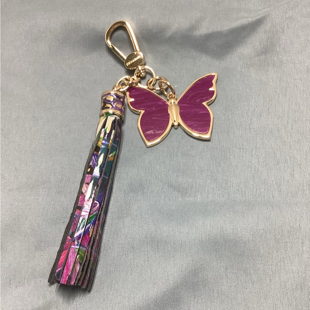 Brahmin Butterfly Charm/Tassel in Visionary EUC